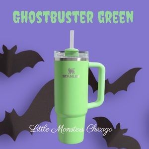 Authentic STANLEY 30oz halloween GREEN neon ghostbuster quencher mug, all tags